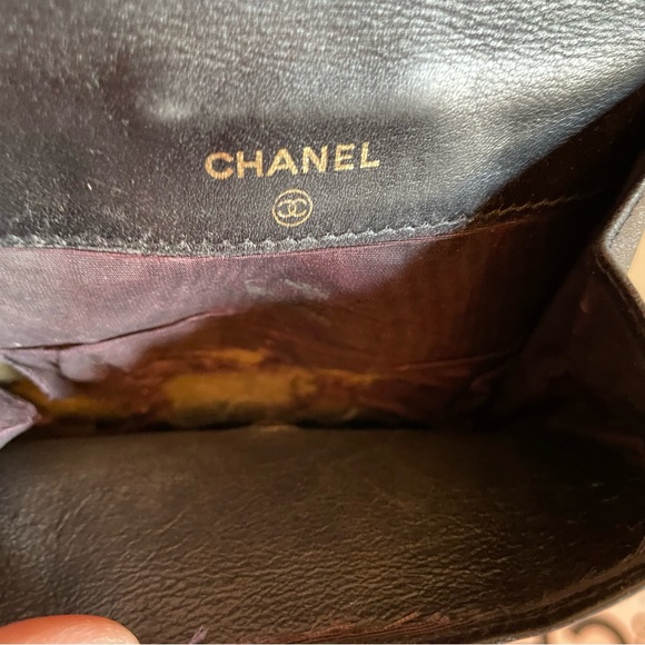 Chanel Authentic CC Logo Black Caviar Leather Billfold Wallet - Picture 11 of 11